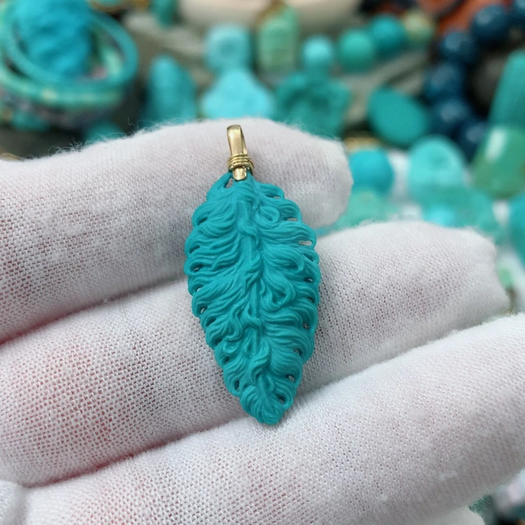 绿松石未镶嵌珠宝半成品