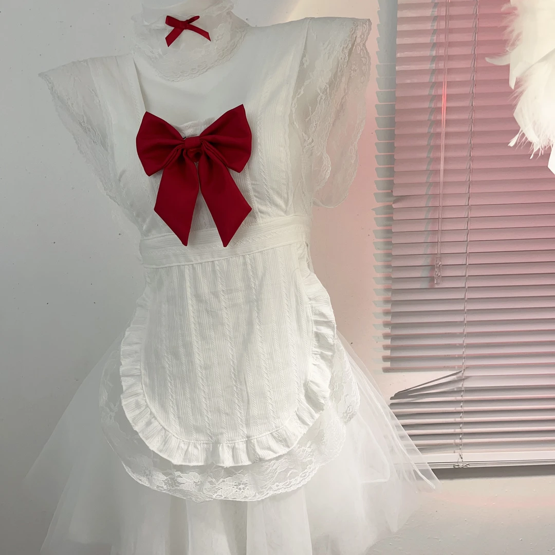 奶油草莓仆仆裙裙+纱裙甜美风纯色日常性感春夏睡裙