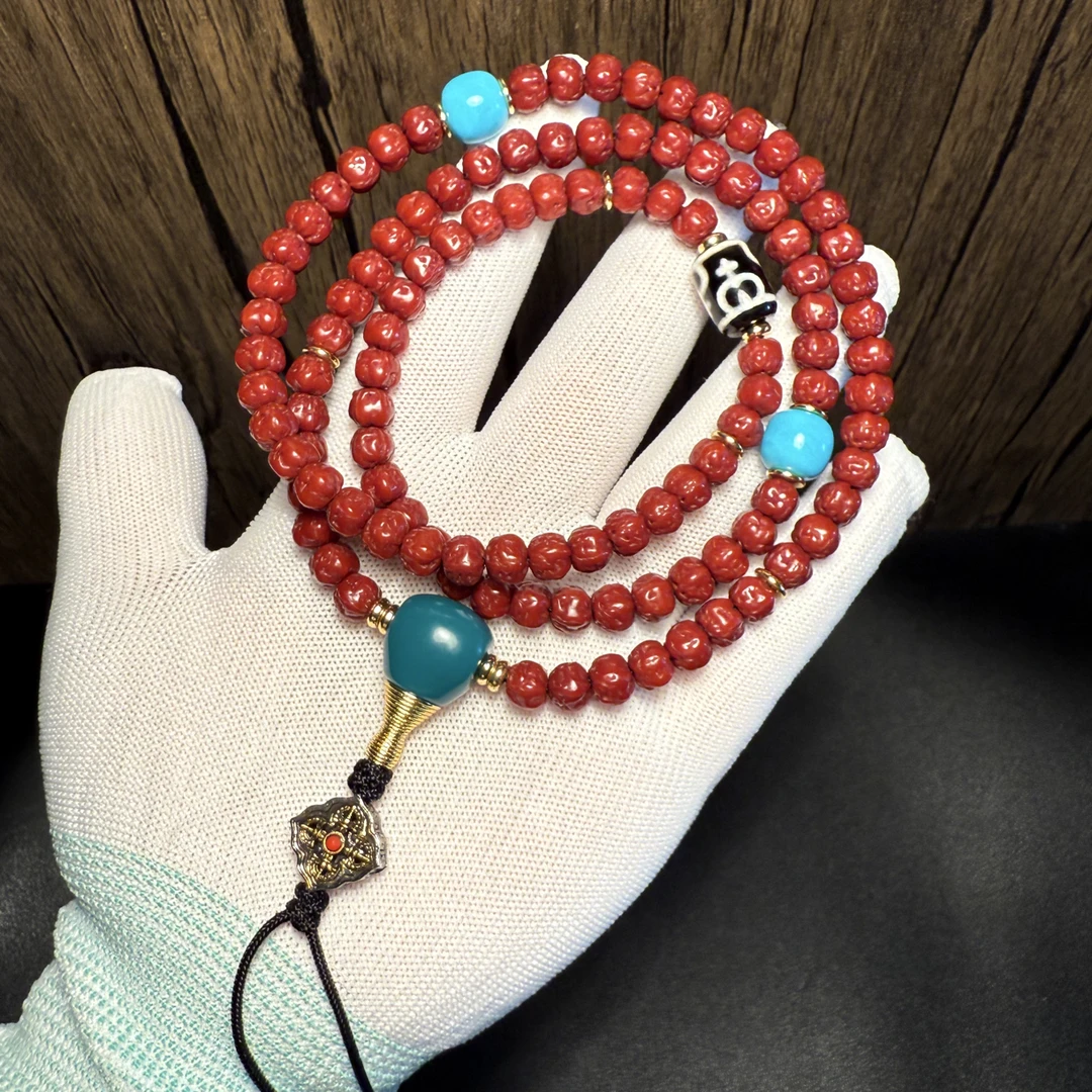 佛手小金刚菩提籽爆肉佛珠念珠108颗脖挂7mm±