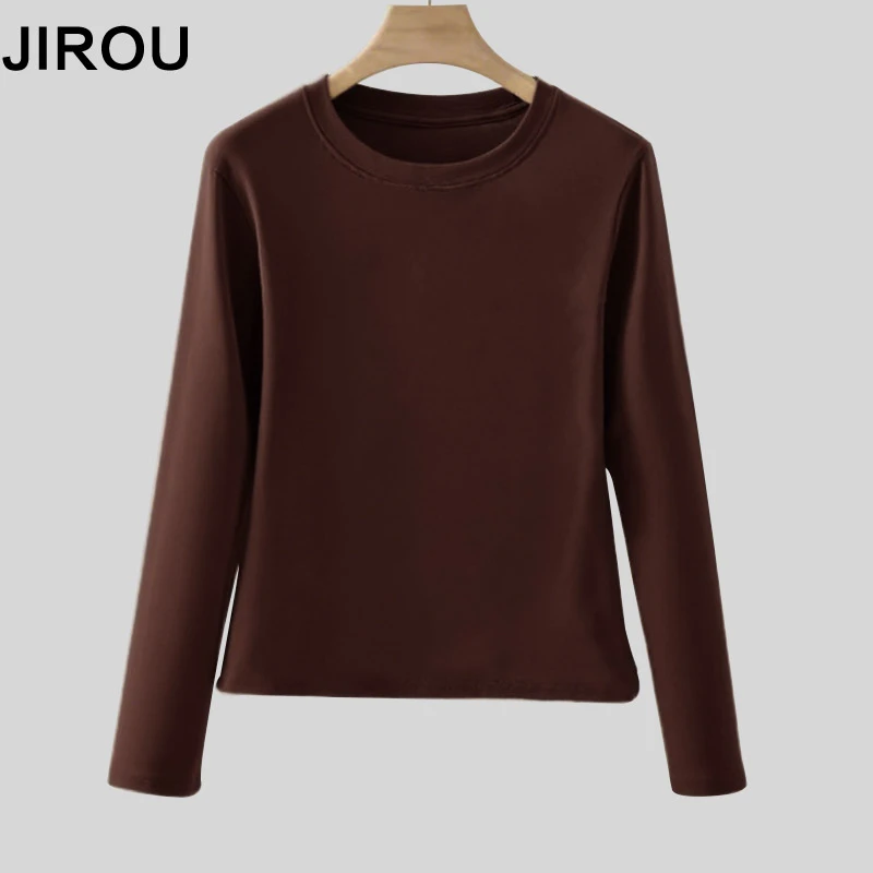 早秋长袖t恤衫女2025新款休闲宽松显瘦打底衫洋气简约时尚上衣服