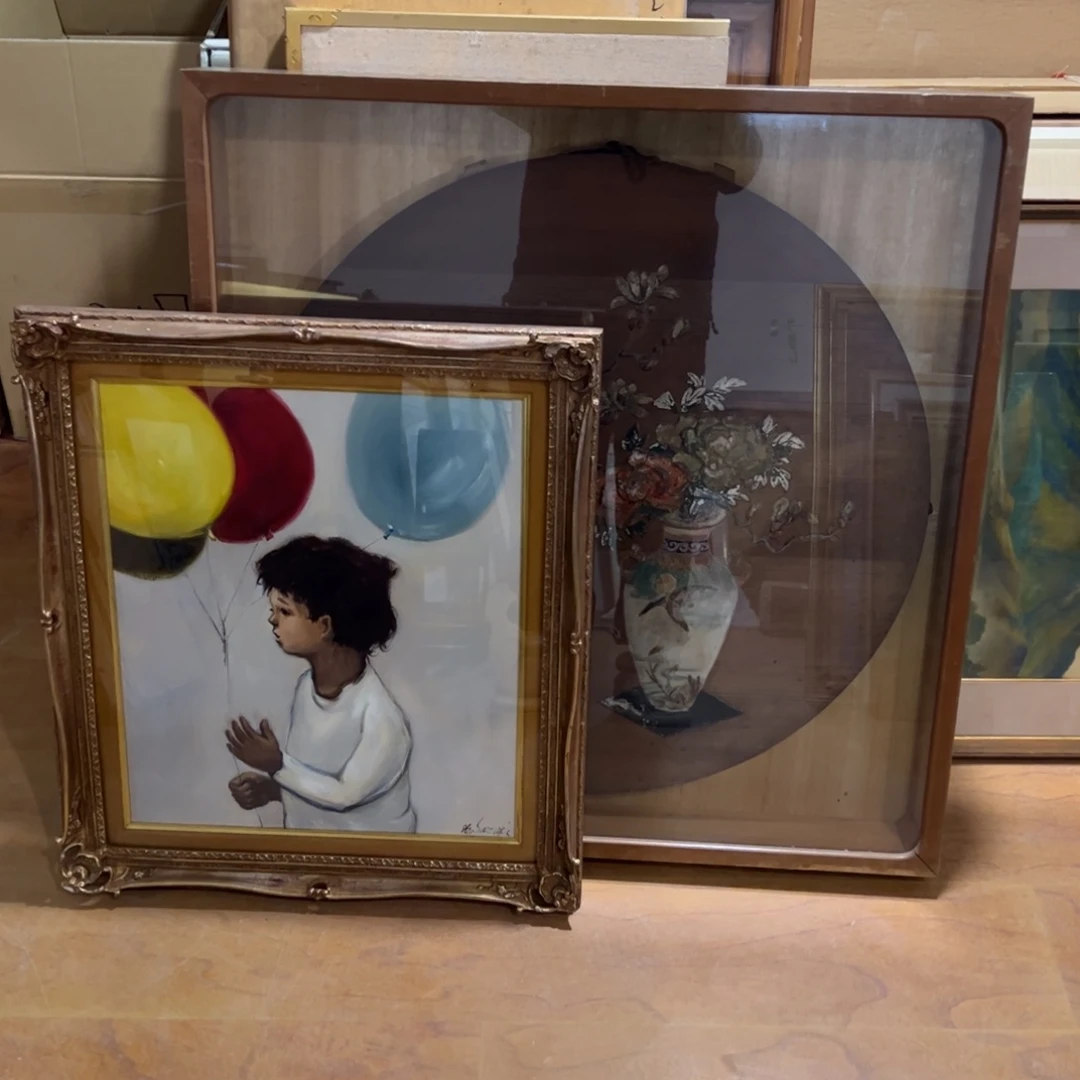 绘画酪屏风框画茶空间设计