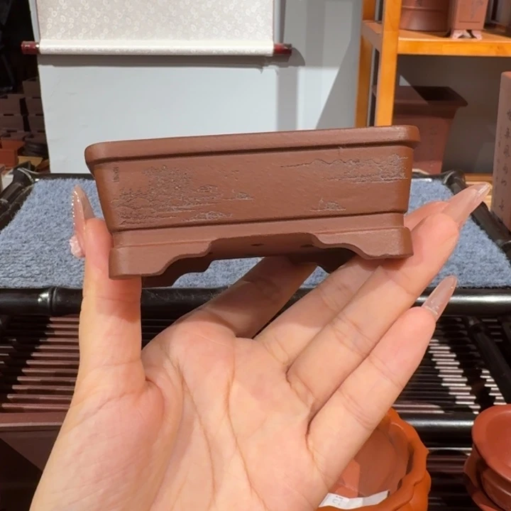 紫砂花盆半手工制作
