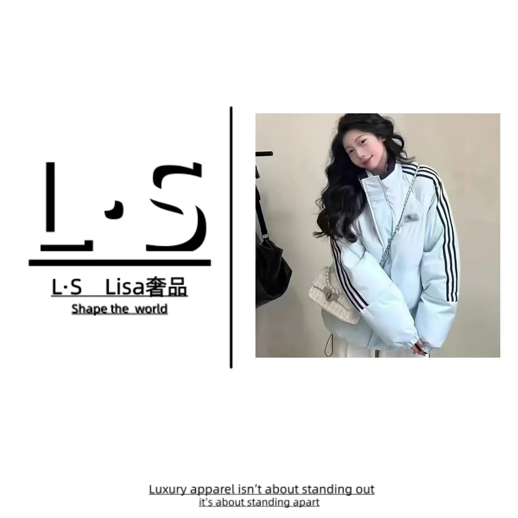 韩版复古宽松面包服休闲纯色棉服外套女学生冬季新款立领潮流百搭