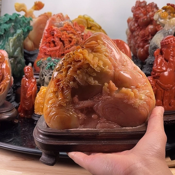 田黄石富春山居图