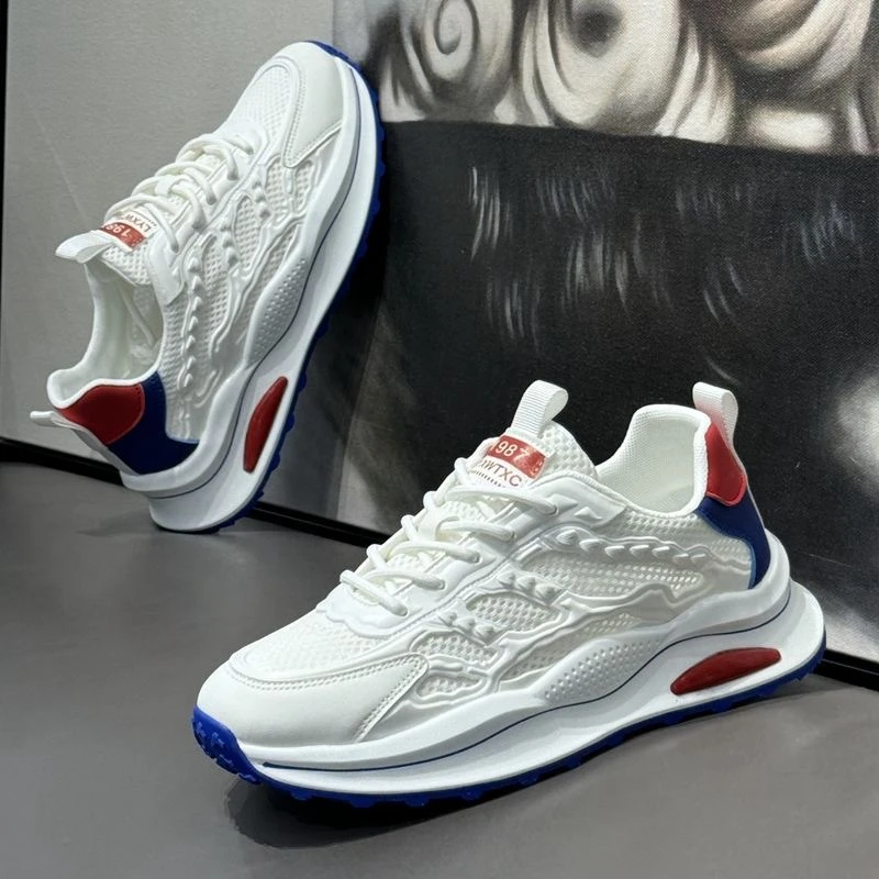 男士透气网鞋夏季镂空跑步鞋舒适软底学生潮鞋薄款网面百搭小白鞋