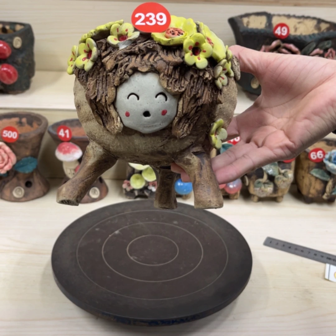 【闪购商品】紫砂花盆239微瑕号内口11.5外高12