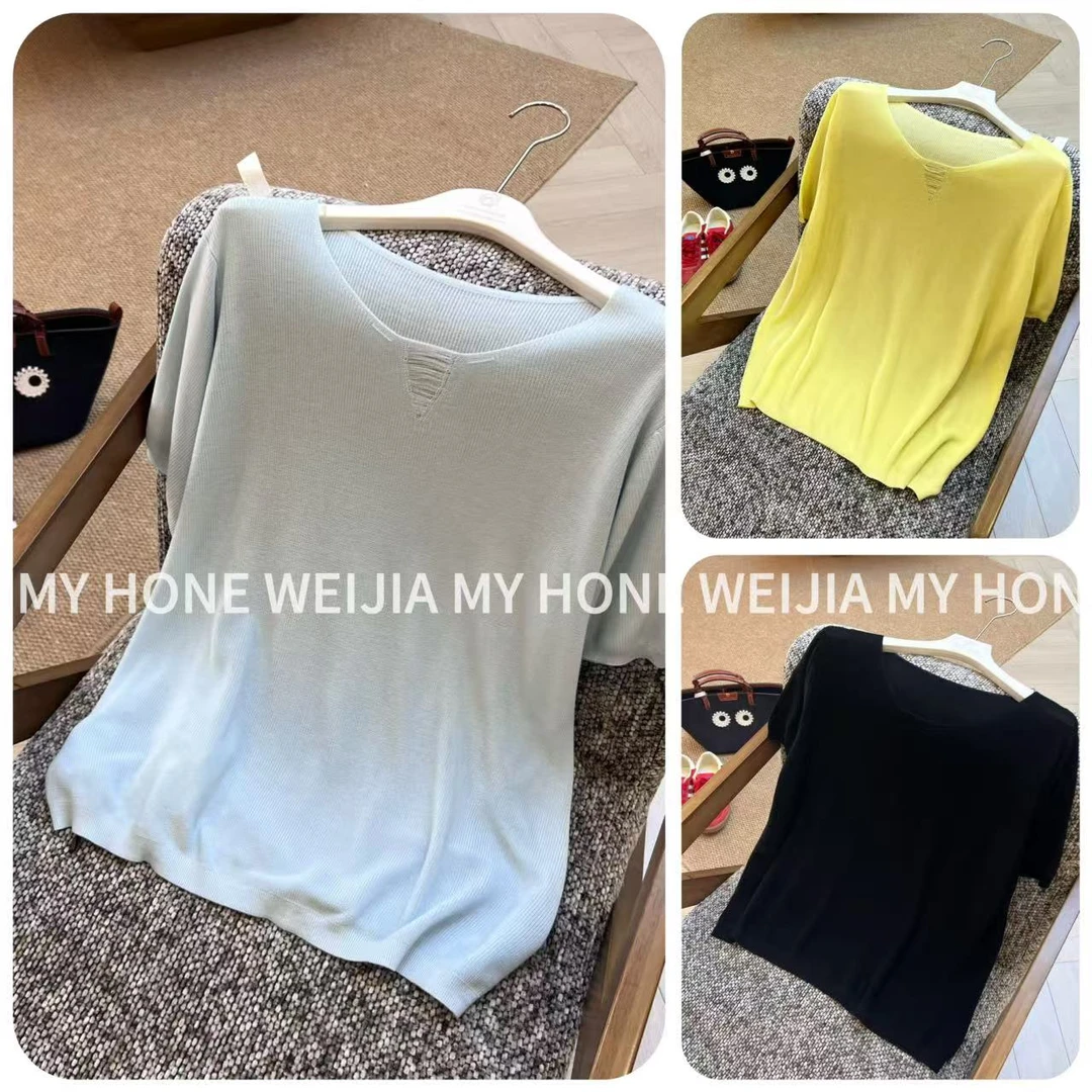 【WJ】夏款 石 3909 三色针织上衣（均码）