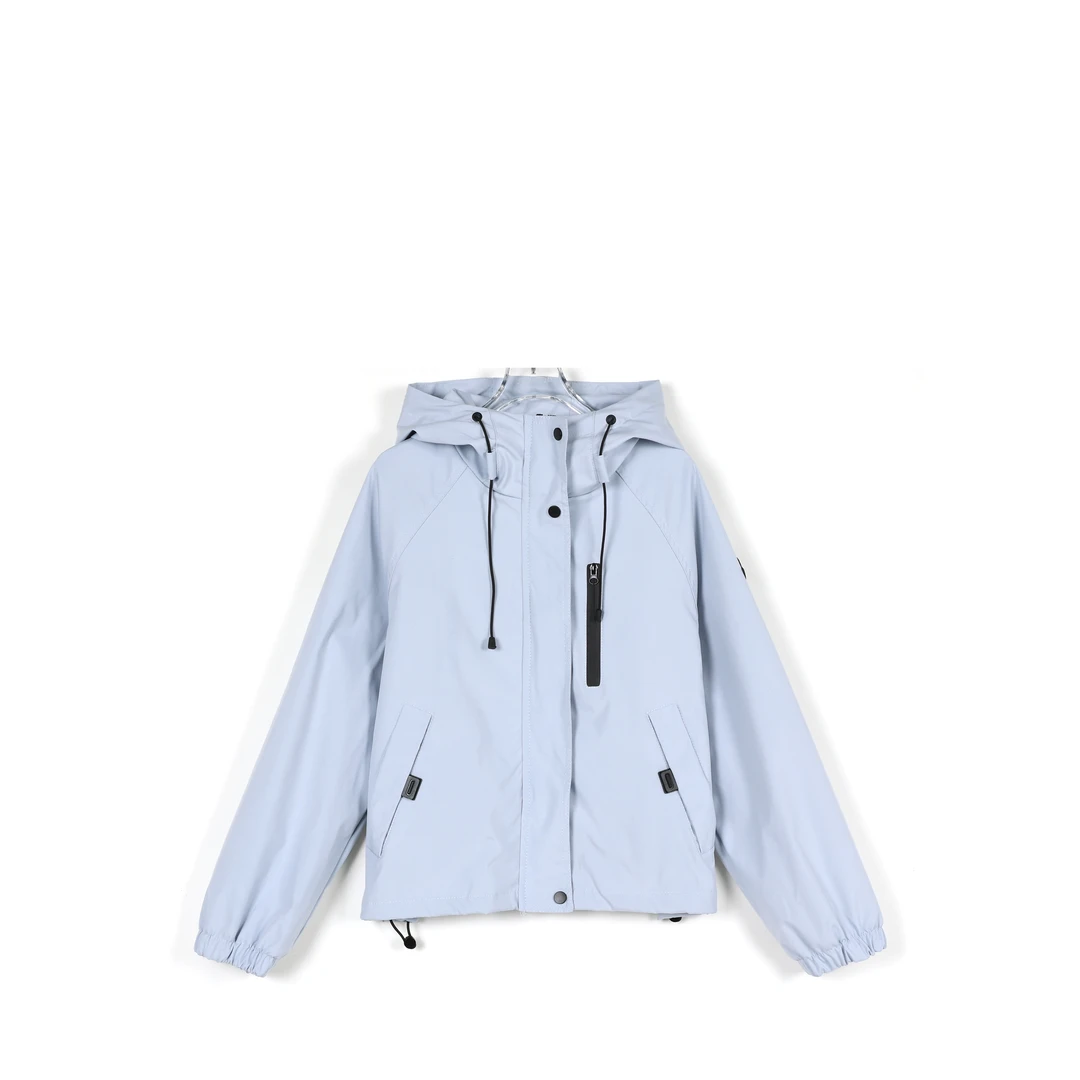 春季2025新款时尚百搭宽松连帽短款冲锋衣外套252-WT/0220-2505