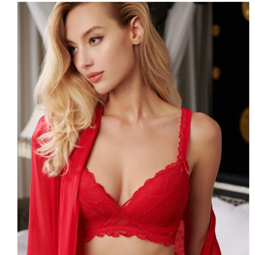 大胸显瘦【塑形调整】性感聚拢蜜桃胸薄垫无钢圈上托女士文胸漫冬