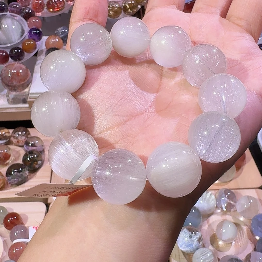 水晶手链未镶嵌天然水晶兔毛手串