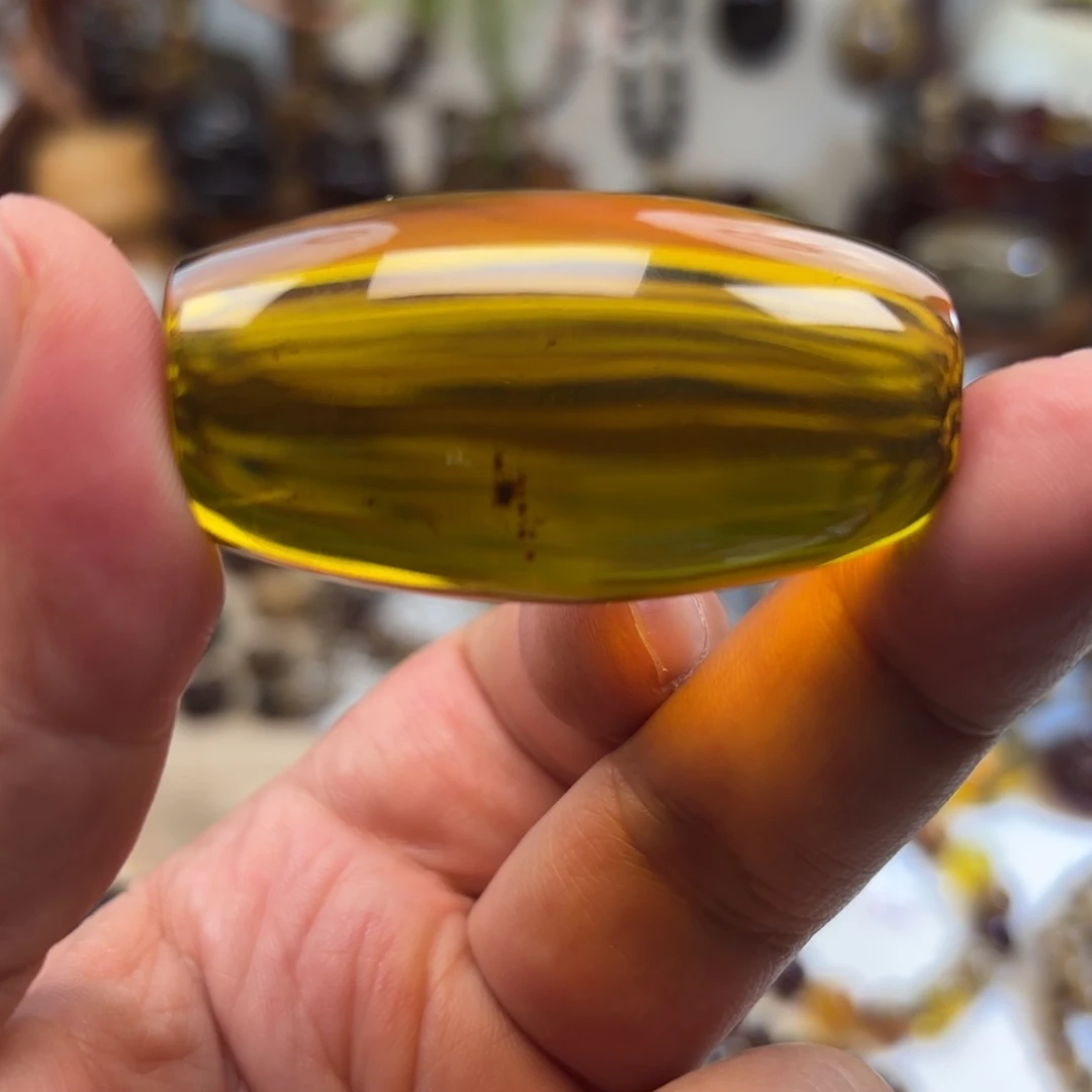 琥珀未镶嵌手链蓝珀桶珠