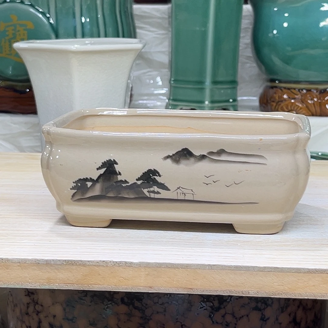 陶瓷绿植多肉微瑕花盆口径16*10*6.5