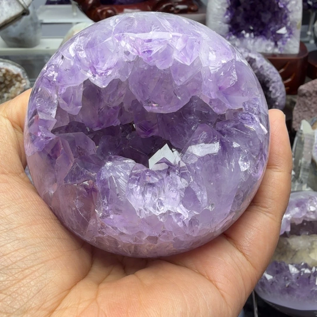 未镶嵌紫晶珠宝半成品