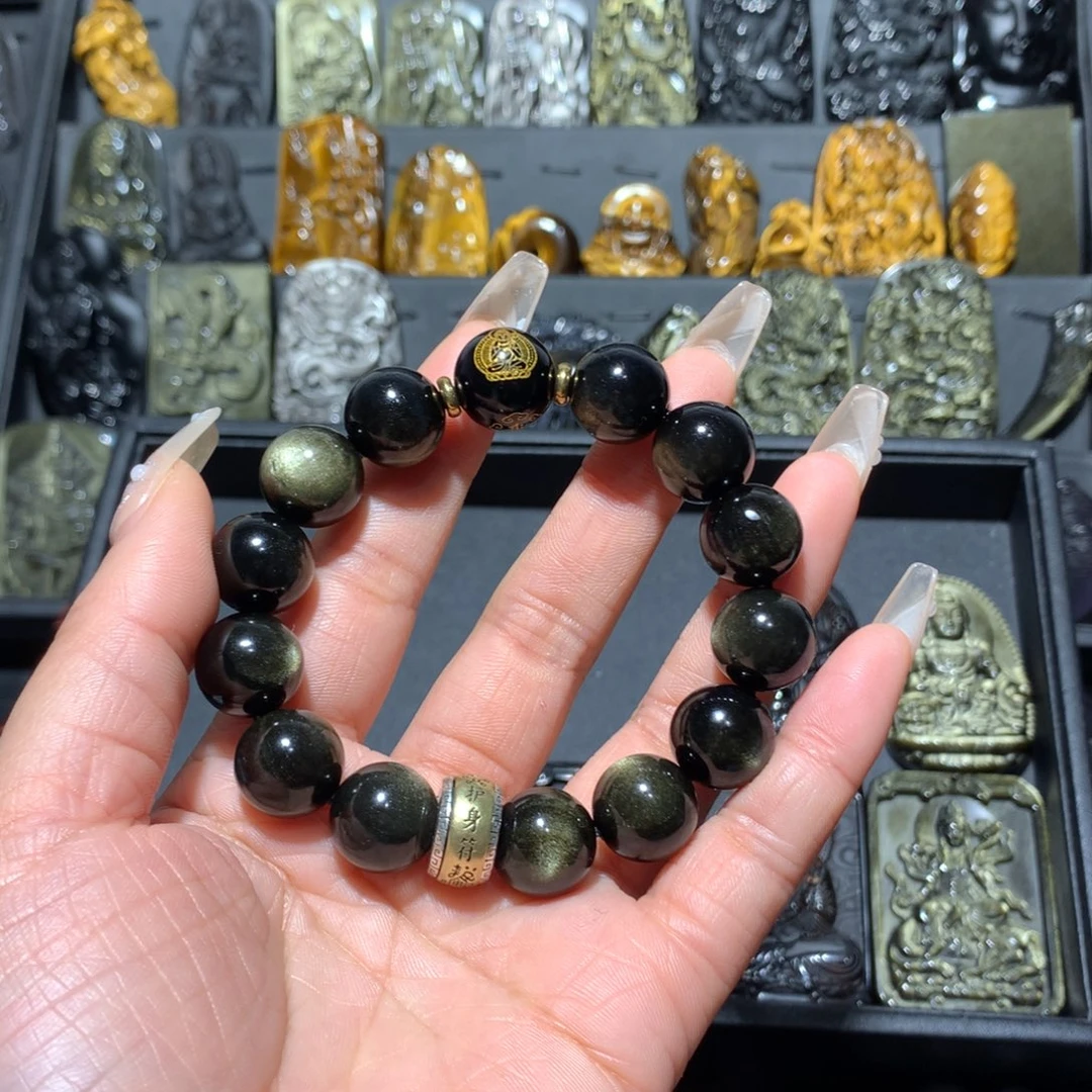 黑曜岩手链未镶嵌阳****蔡