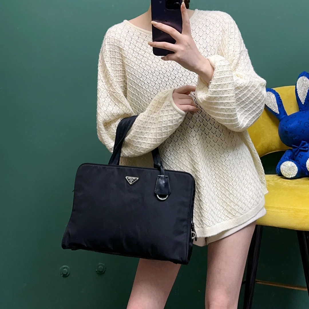 99新 Prada/普拉达 尼龙降落伞手提包 TH712