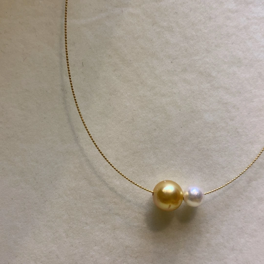 颈饰银S925镶嵌海水珍珠