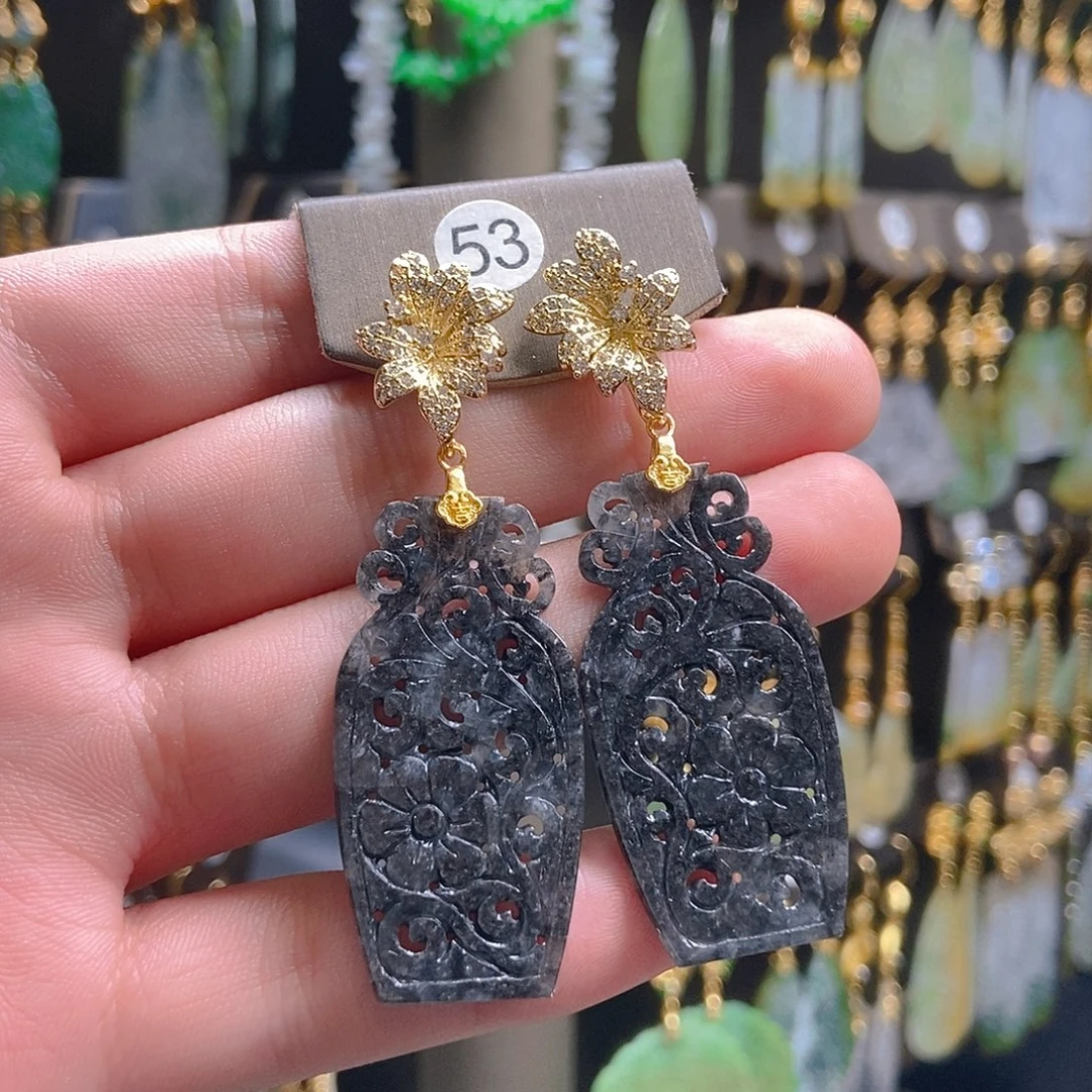 翡翠未镶嵌耳饰翡翠