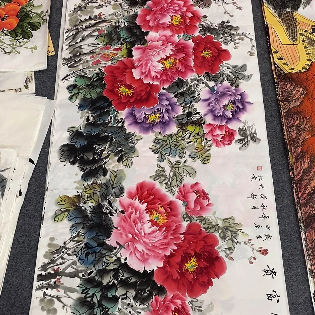 国画画画真的画画