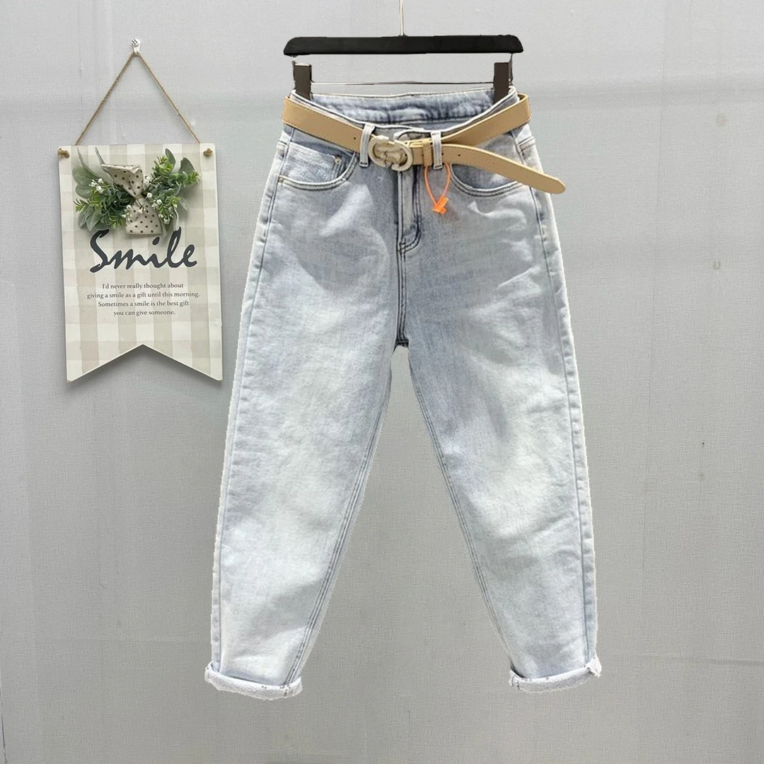 2025年秋季新款宽松显瘦老爹女款牛仔裤九蓝小个子黑色直筒牛仔裤