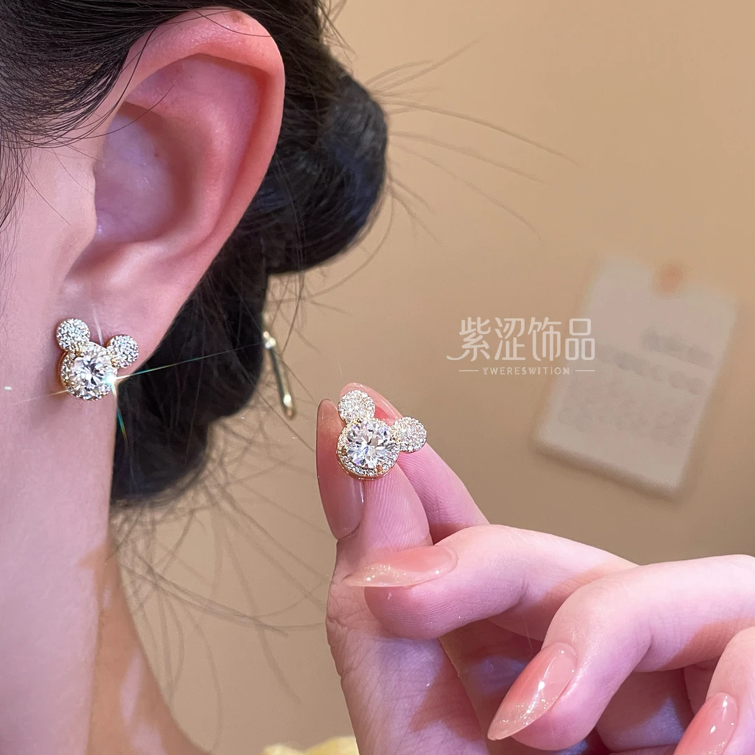 【钻鼠萌星】耳钉可爱鼠鼠造型精致显年轻少女感ES812