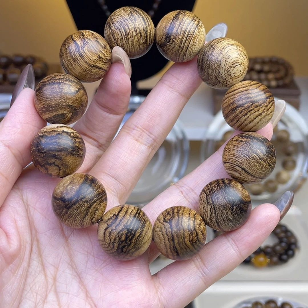 【闪购商品】沉香手串鑫**行印尼达拉干虎斑