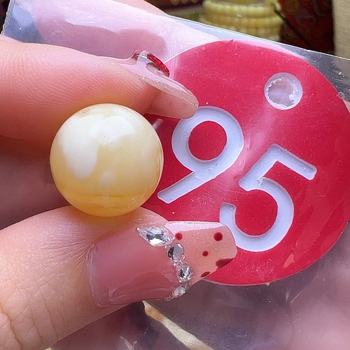 蜜蜡裸石未镶嵌是*金13.6mm圆珠