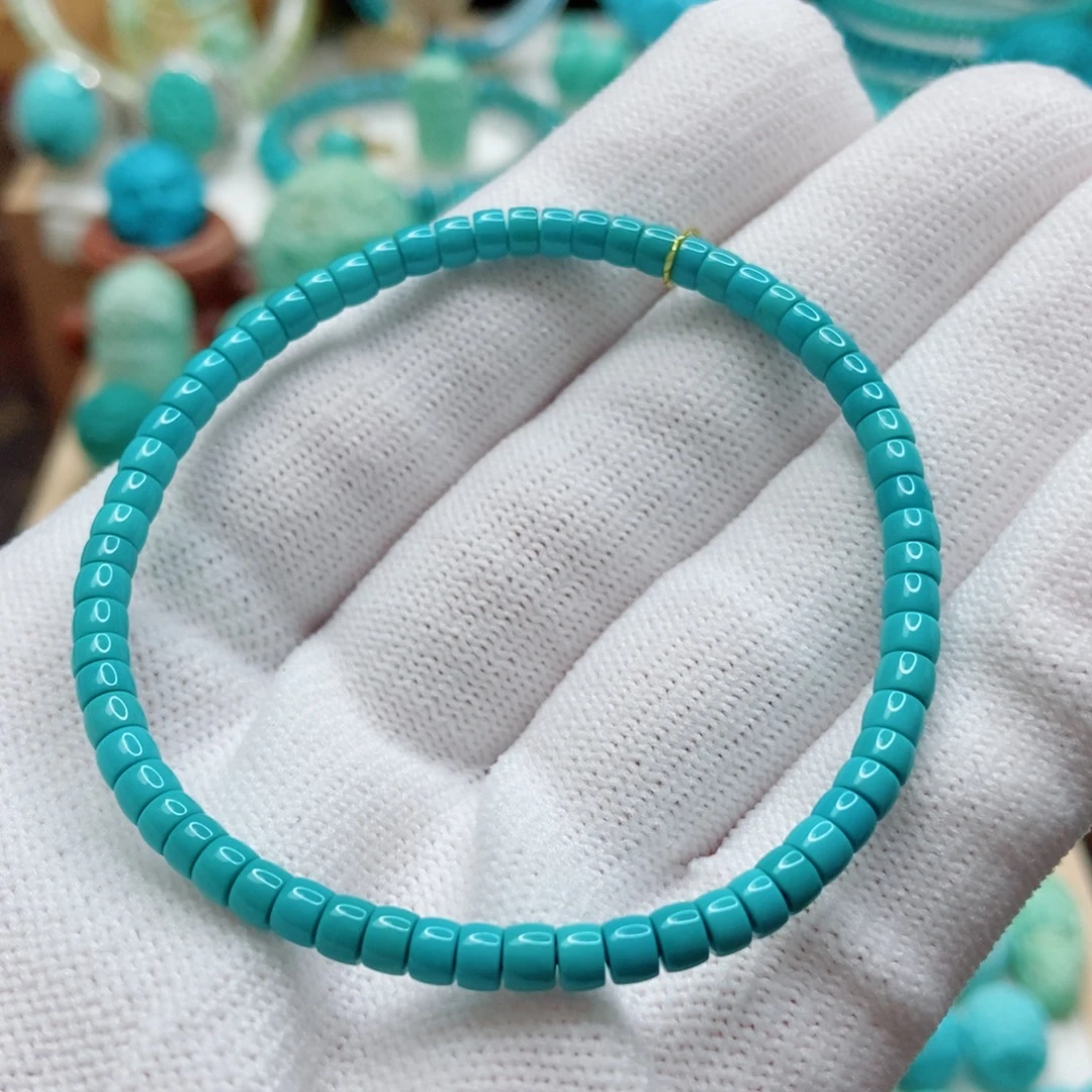 绿松石未镶嵌手串3.5mm