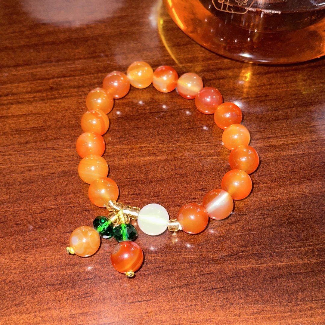 天然玛瑙好柿发生手串【多样性发货】BH275