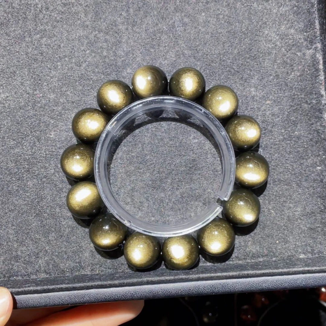 【闪购商品】黑曜岩手链未镶嵌会**鱼