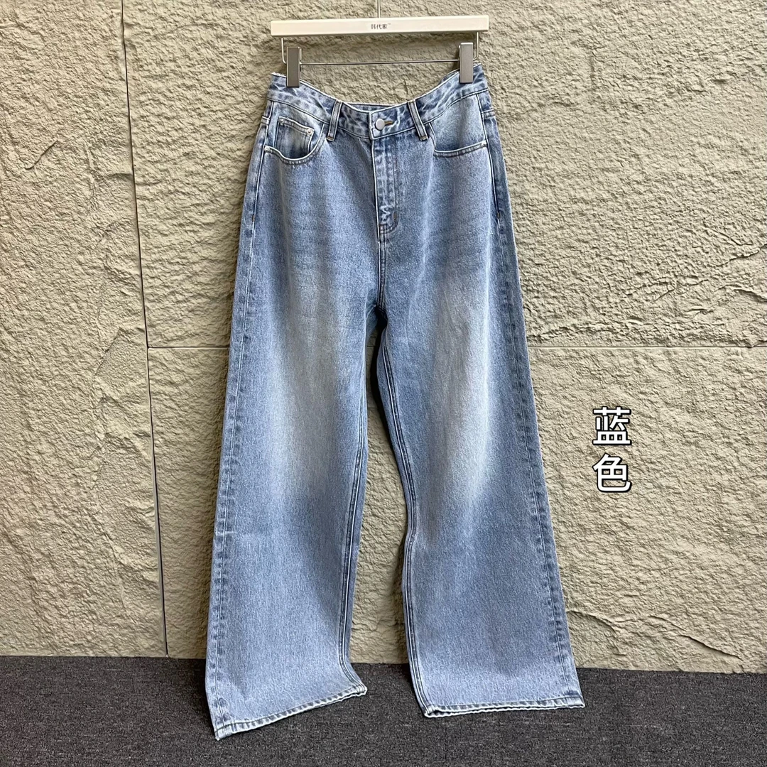 米奇贴钻高腰牛仔裤80053