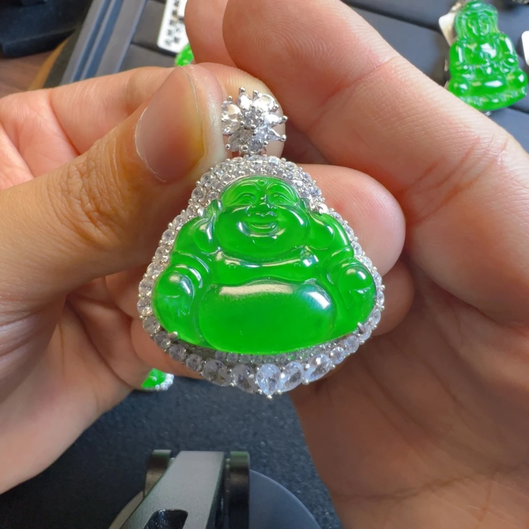 翡翠银S925镶嵌颈饰