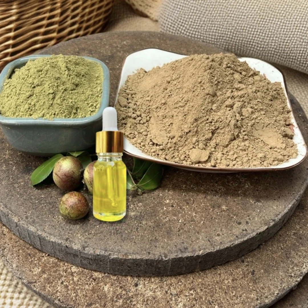 皂角/茶麸+侧柏叶+野生山茶油洗头护理养发