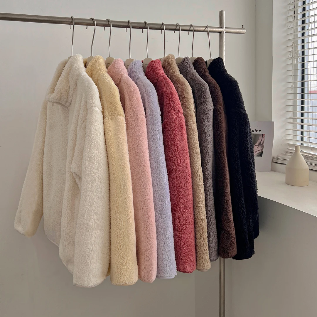 长毛珊瑚绒保暖御寒舒适外套  F1003