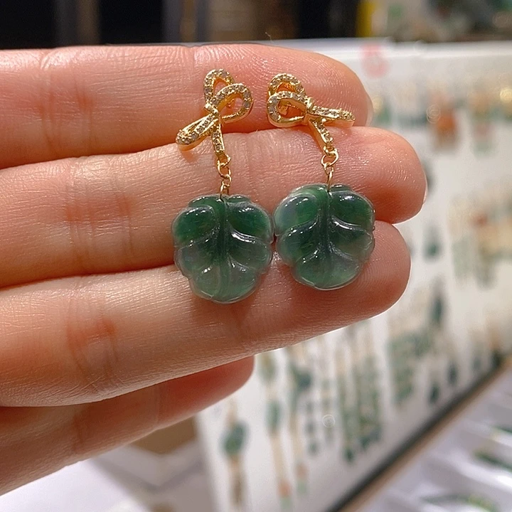 翡翠未镶嵌耳饰翡翠