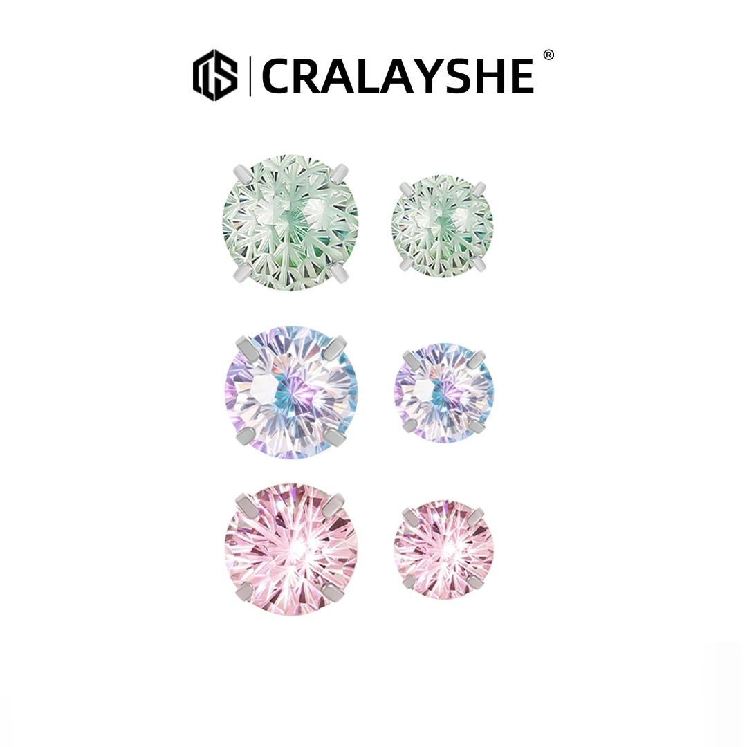 925银耳饰 森露烟花切耳钉男女款小众设计耳钉梦幻超闪耳饰潮闪