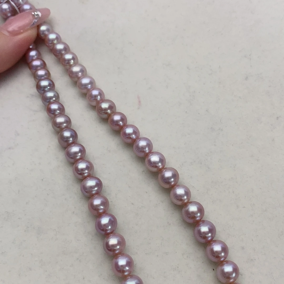 【闪购商品】淡水珍珠颈饰未镶嵌8-9香芋紫色