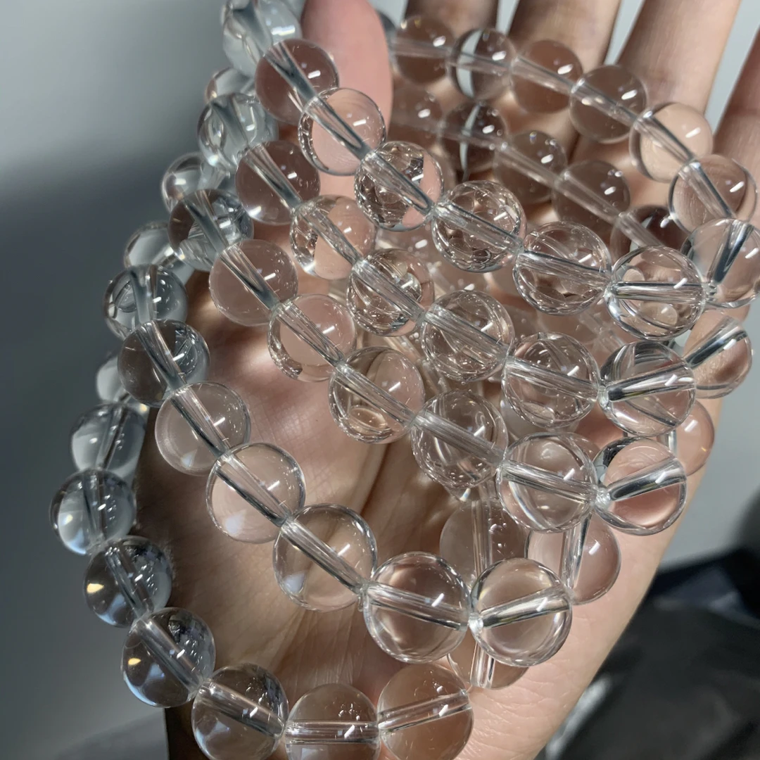 天然白水晶手链高冰透双A6毫米到14毫米多样性发其一