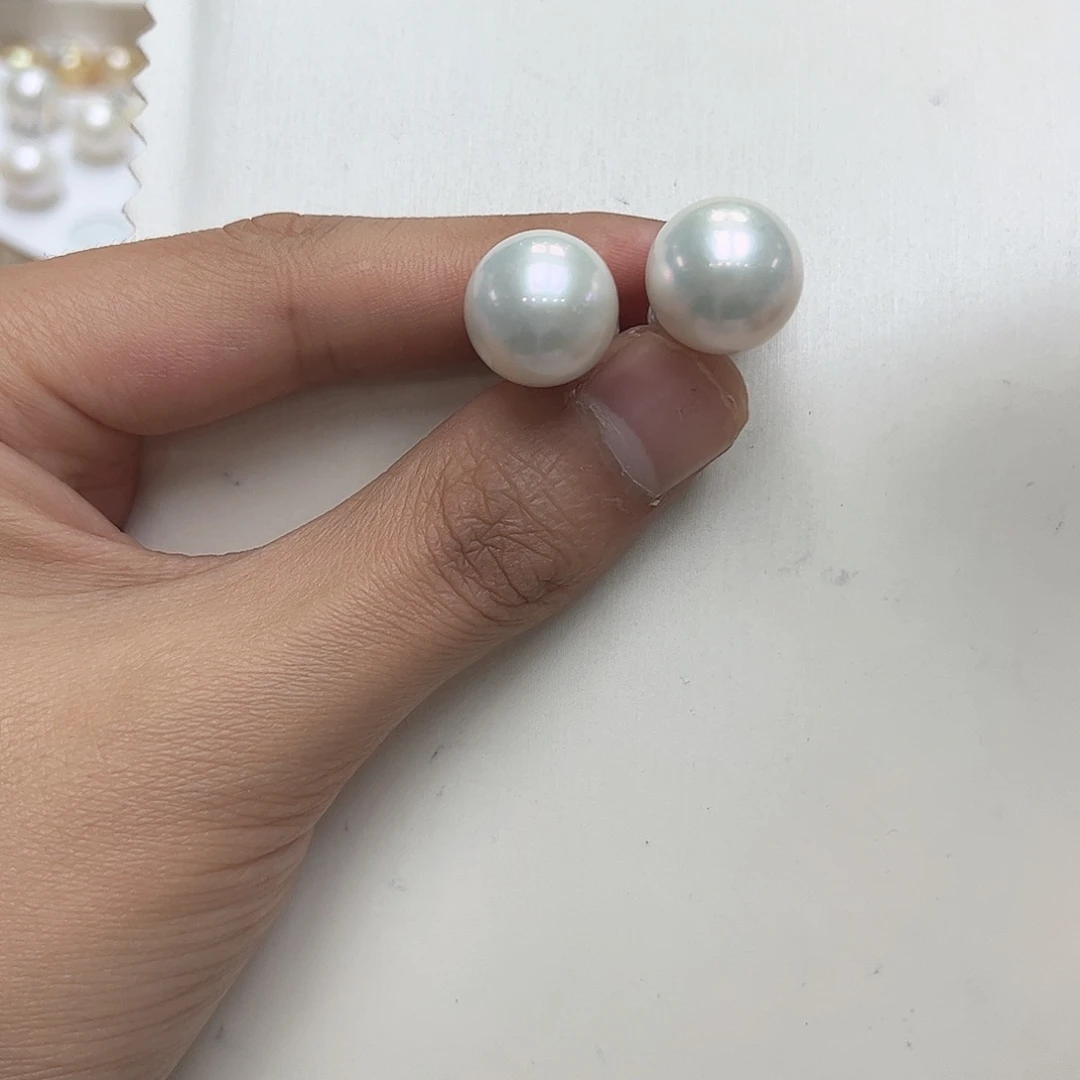 未镶嵌淡水珍珠颈饰14-15耳钉