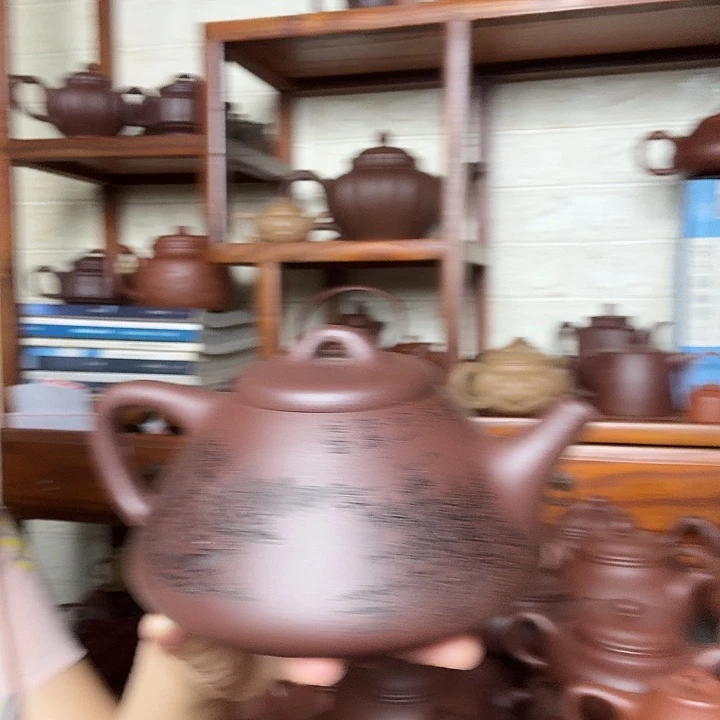 S***K茶壶紫砂子治500cc精工半手