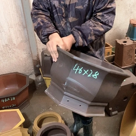 紫砂花盆手工艺品