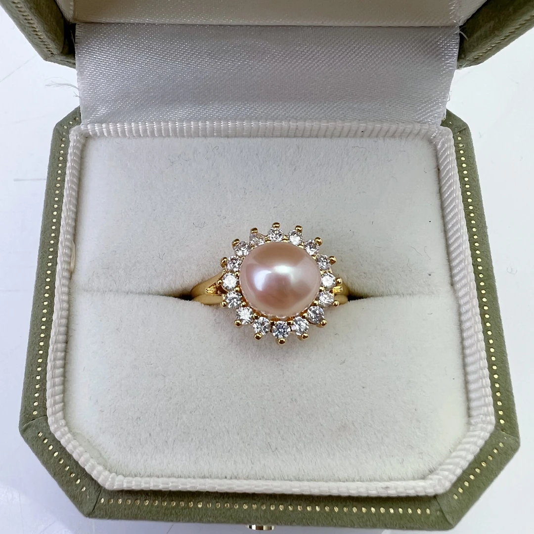 【活口戒指】约8.5-10mm淡水无核珍珠气质百搭时尚简约DJZ00538