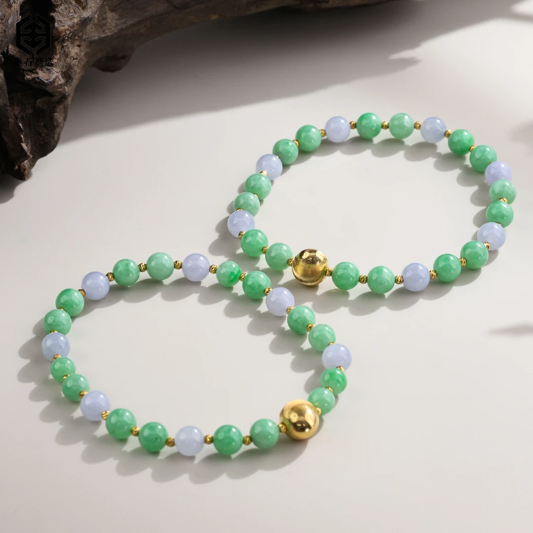 【举石严选】H0913-3793-60翡翠手串18k (一件/多样性发/约5-6mm）P