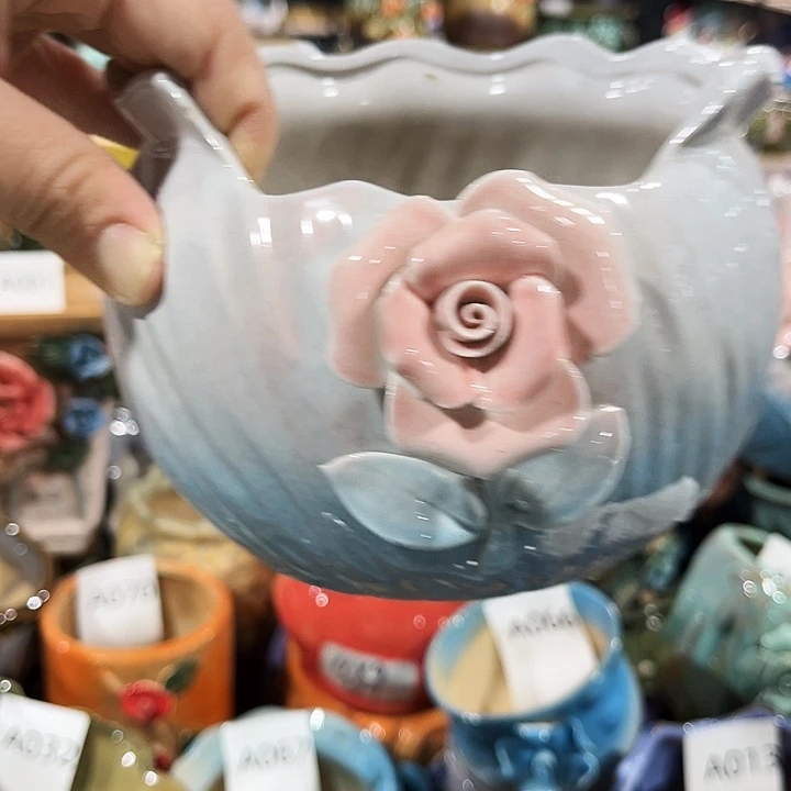 瓷片花盆艺术品多肉