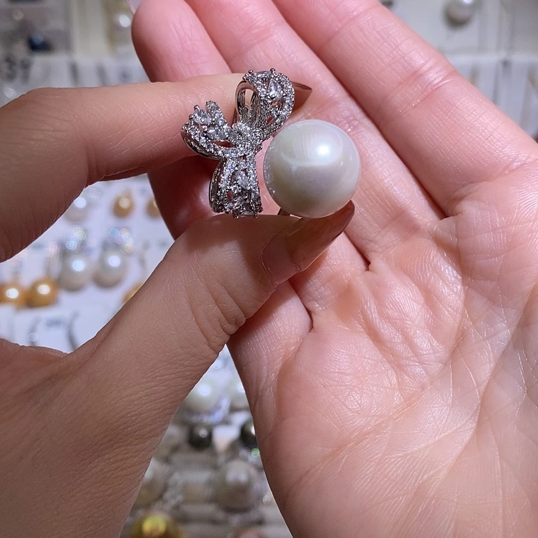 淡水珍珠戒指未镶嵌w14.2