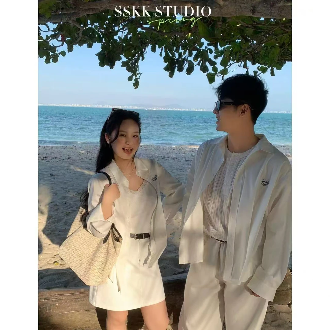 KMZY/KMZY山_山【匿名情书】微胖女装韩版早春情侣款时尚款衬衫女款