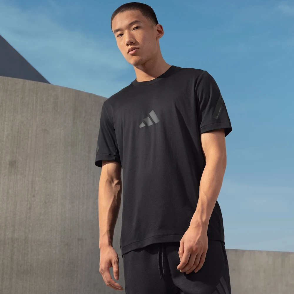 【滔搏联动】adidas/阿迪达斯黑标制服纯棉运动休闲短袖T恤JE3069