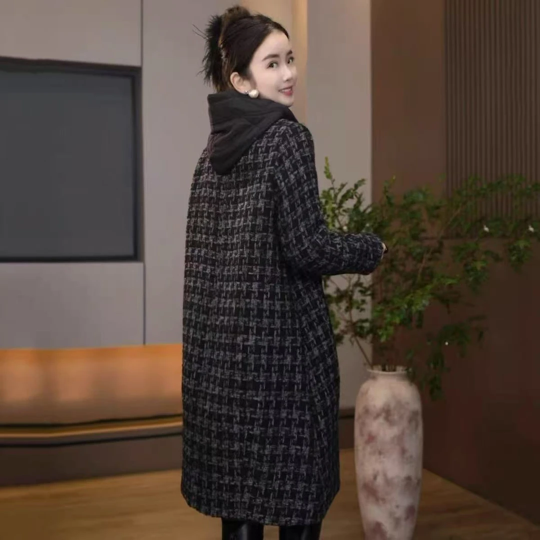 中长款大衣女士春秋季高级感气质复古韩系外套时尚休闲宽松百搭女