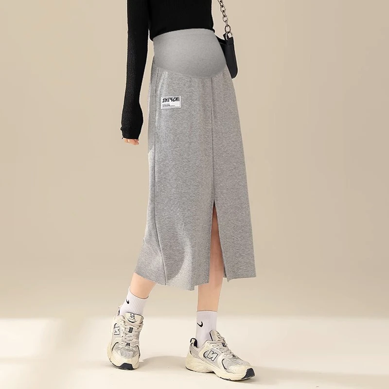 孕妇半身裙夏季高腰可调节显瘦a字裙子春夏装中长款芭蕾宽松裙子