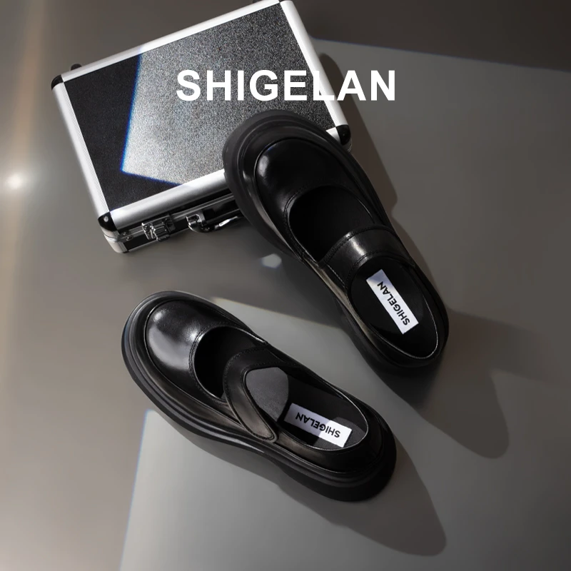 诗歌兰25款时尚雅致ins玛丽珍鞋柔软舒适百搭厚底增高乐福鞋50006