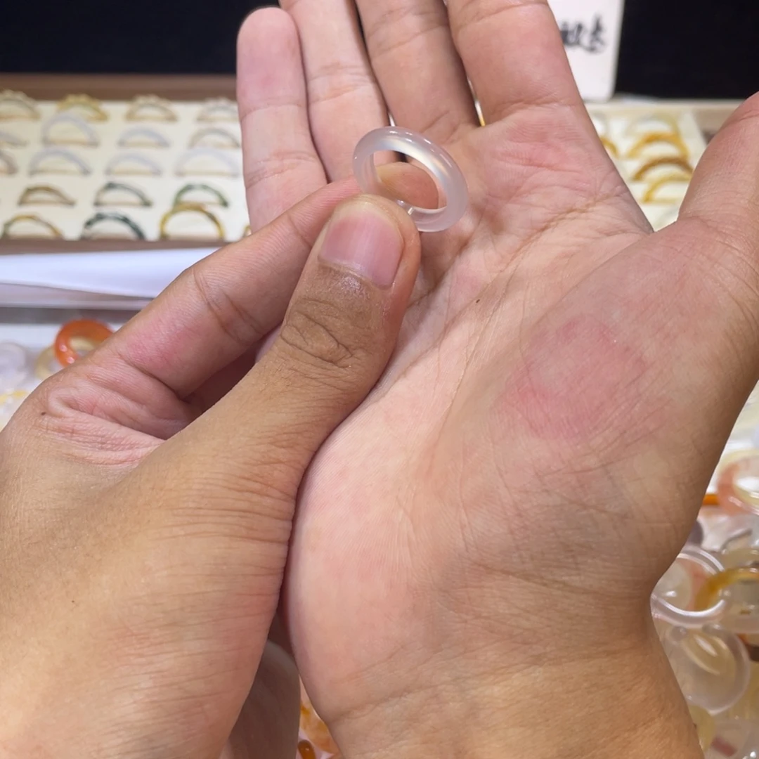 玛瑙/玉髓戒指合金10号港11